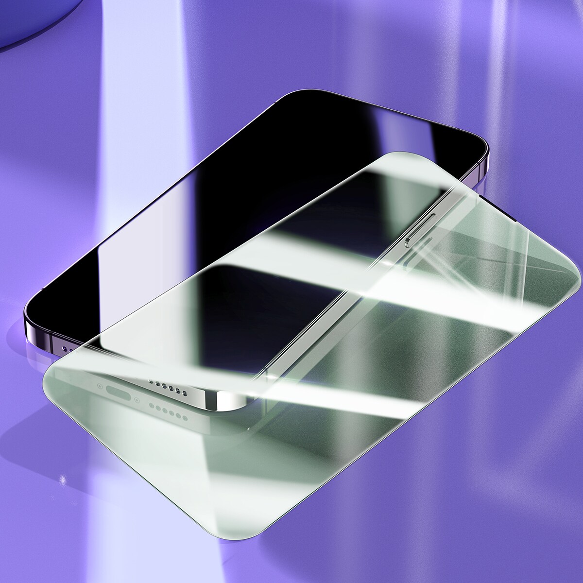 Baseus Härdat glas för iPhone 14 Pro Max med blåljusfilter & 0,3 mm högtalarskydd + monteringsram