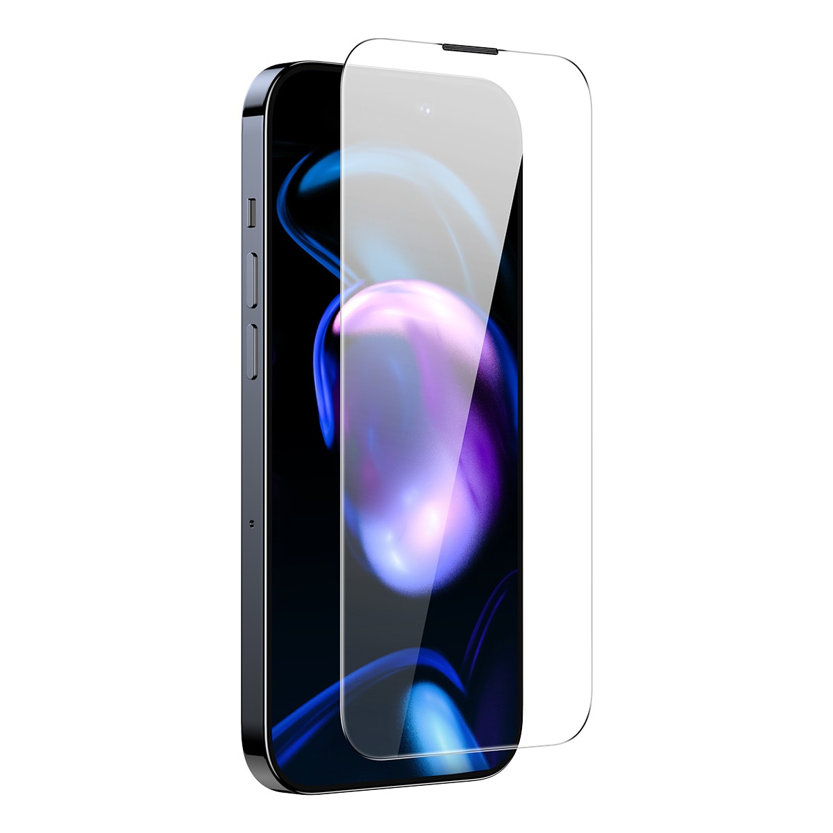Baseus Härdat glas för helskärm för iPhone 14 Pro med högtalarskydd 0,3 mm + monteringsram