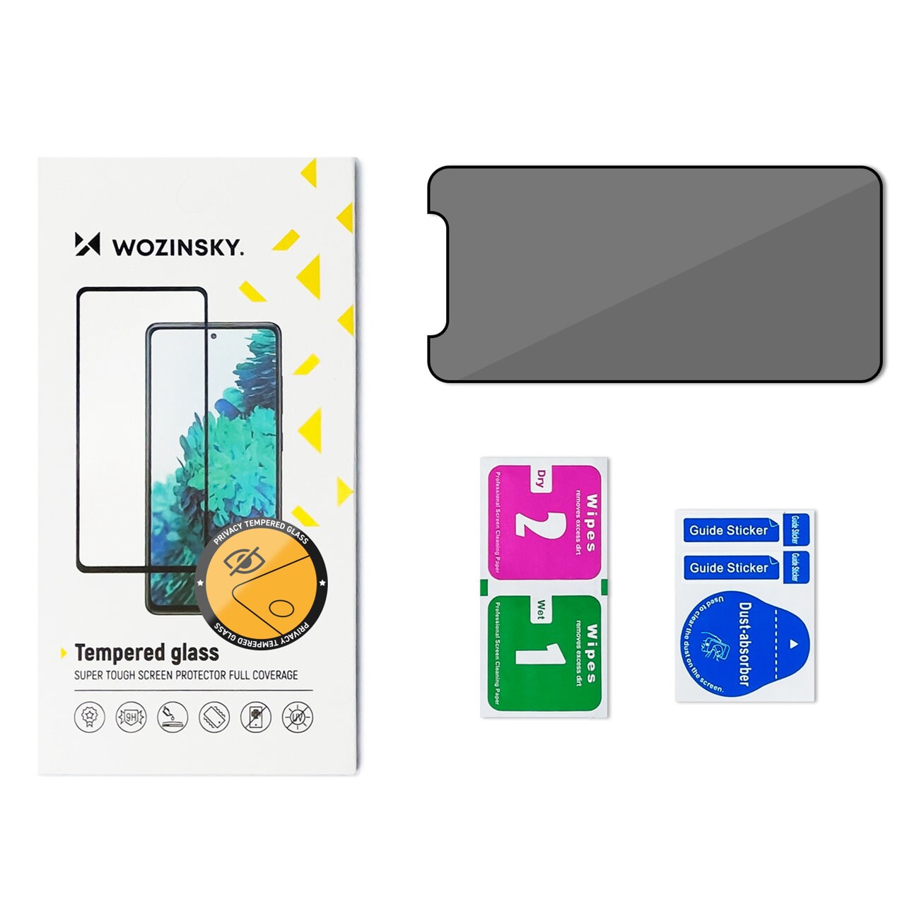 Wozinsky Privacy Glass härdat glas för Samsung Galaxy A13 med Anti Spy sekretessfilter