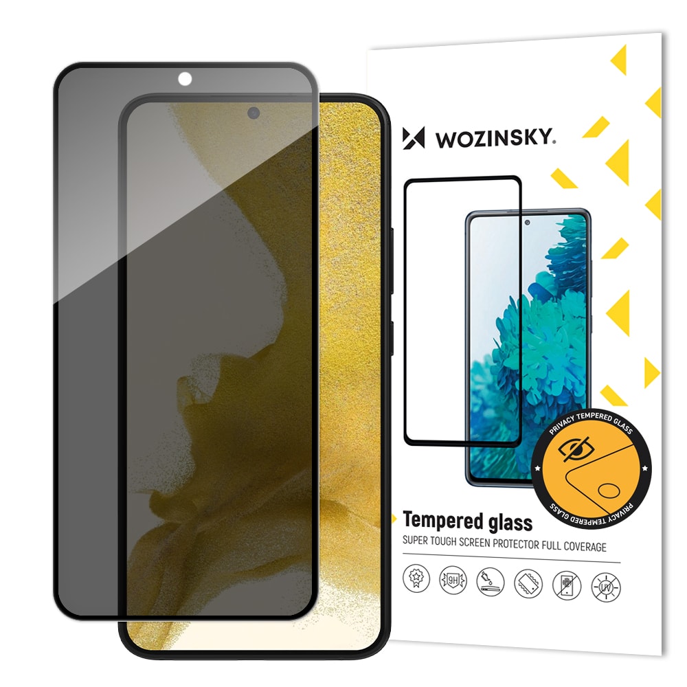 Wozinsky Privacy Glass härdat glas för Samsung Galaxy S22+ med Anti Spy sekretessfilter