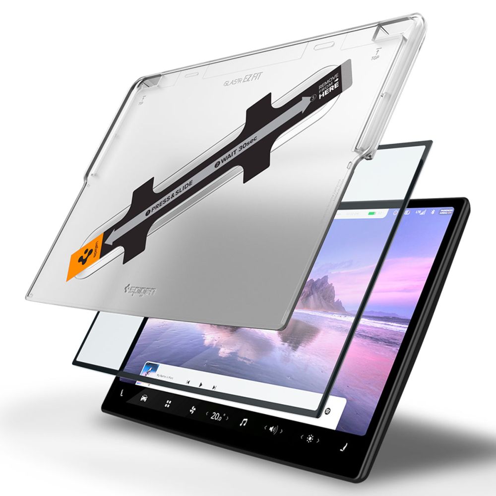 Spigen Glas.tR EZ Fit härdat glas för Tesla Model X 2022 / Model S 2021 - Svart