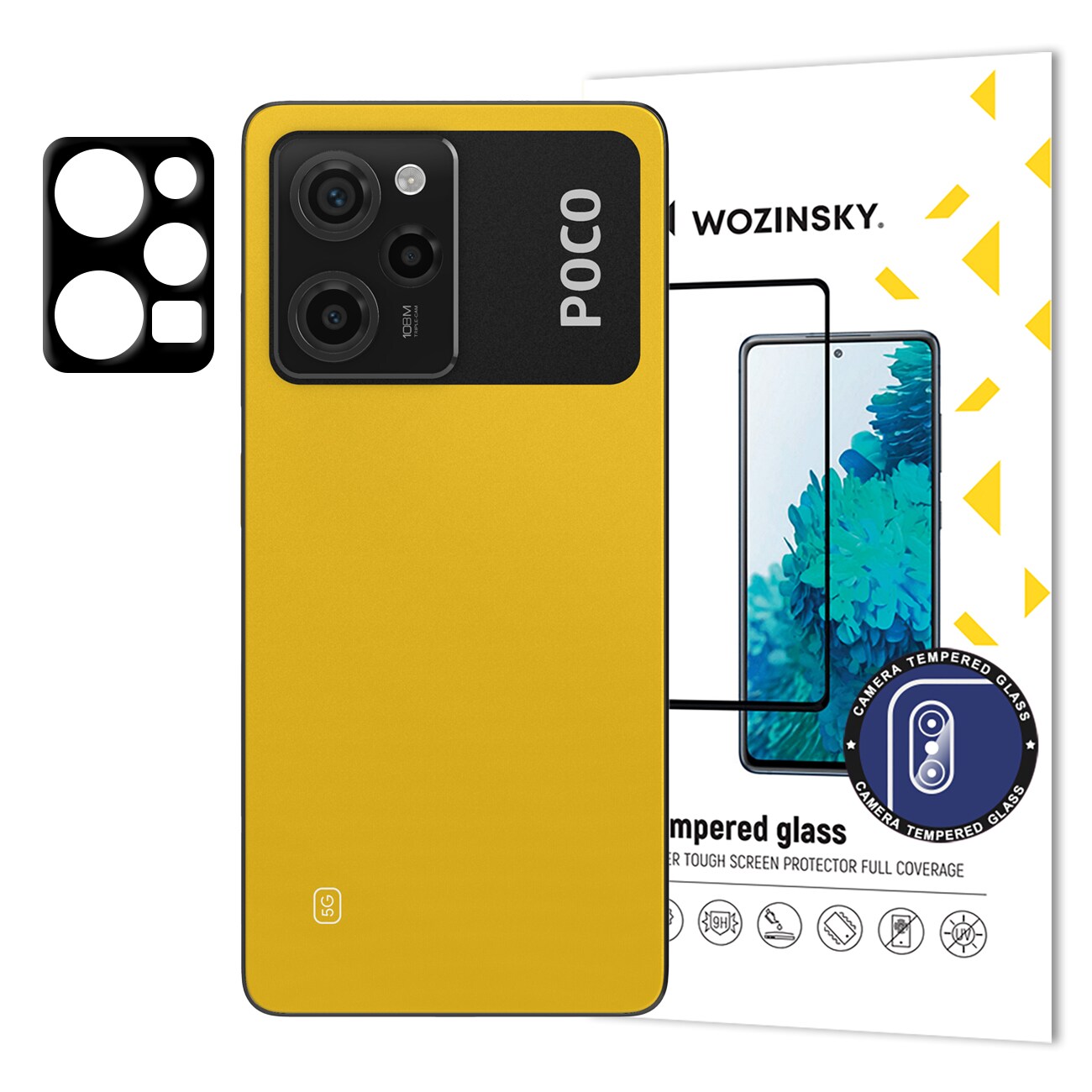 Wozinsky Full kamera Glas härdat glas för Xiaomi Redmi Note 12 Pro för 9H-kamera