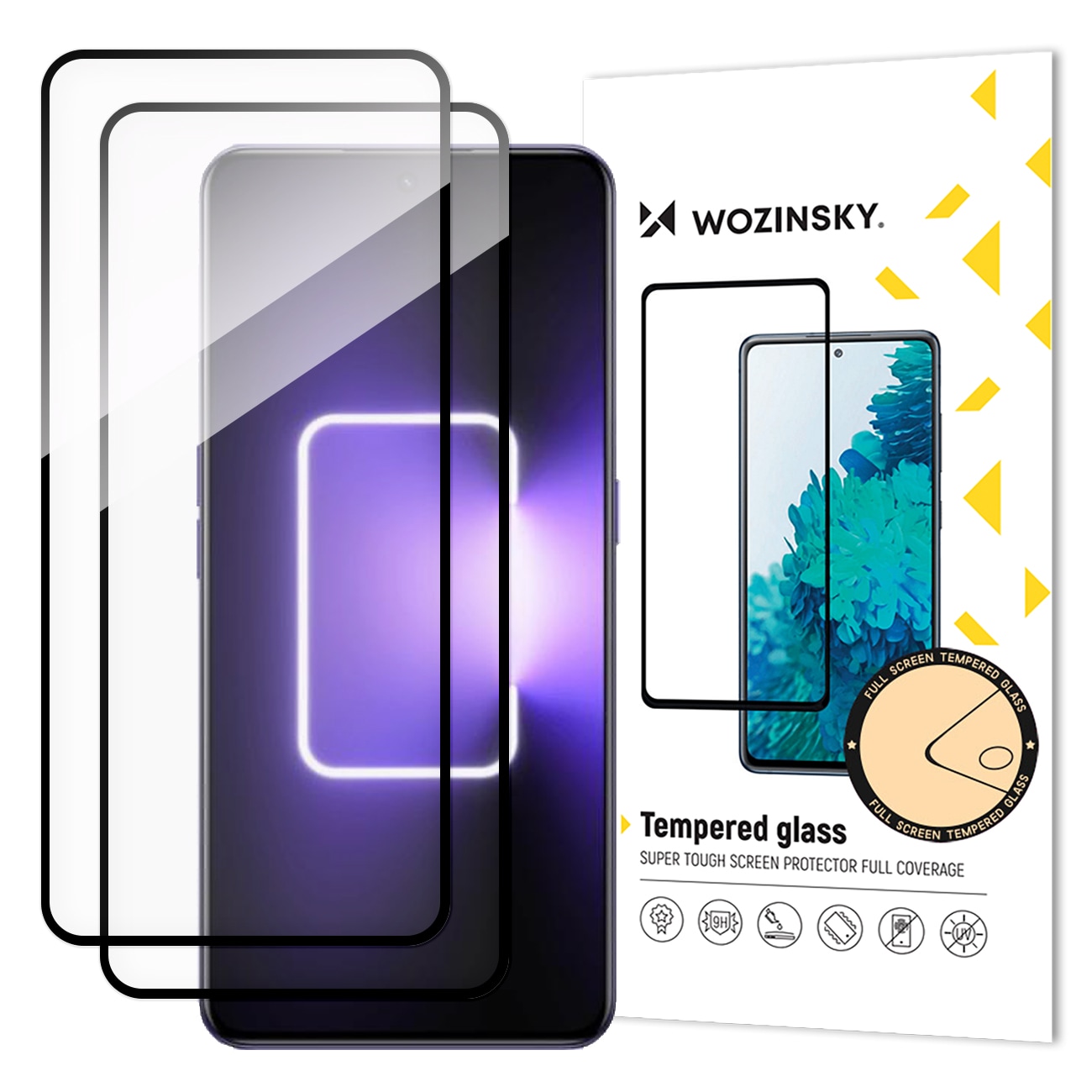 Wozinsky Full Glue härdat glas för Realme GT Neo 5 / Realme GT3, 2-pack