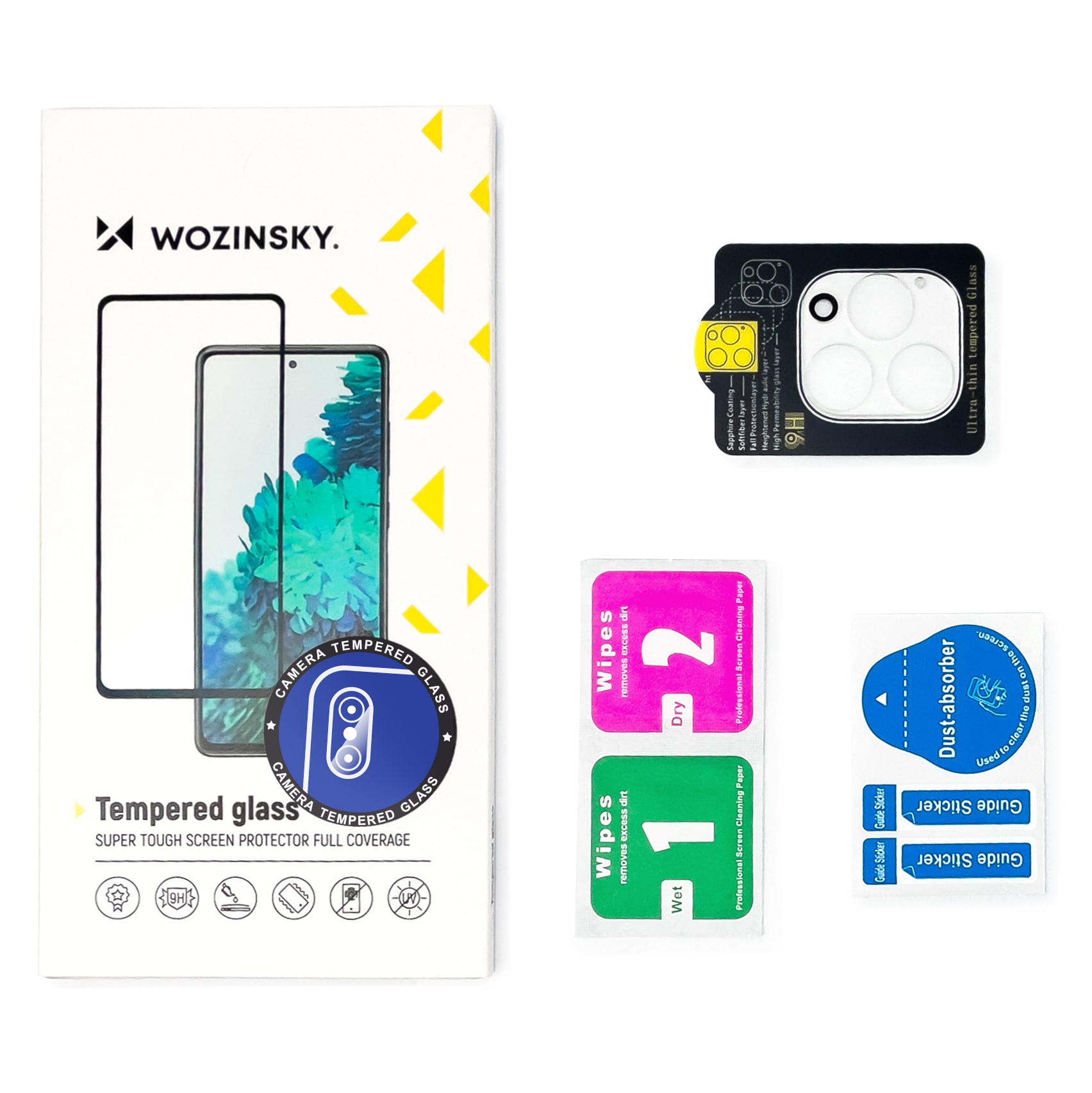 Wozinsky Full kamera Glas härdat glas för Google Pixel 6 för 9H-kamera