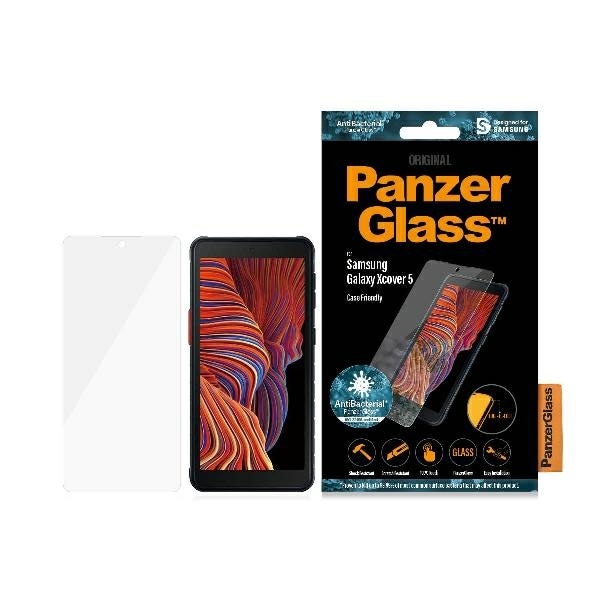 PanzerGlass E2E Pro Regular antibakteriellt härdat glas för Samsung Galaxy Xcover 5