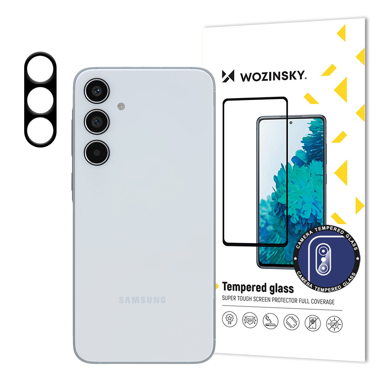 9H härdat glas för Wozinsky Fullt kameraglas för Samsung Galaxy A35