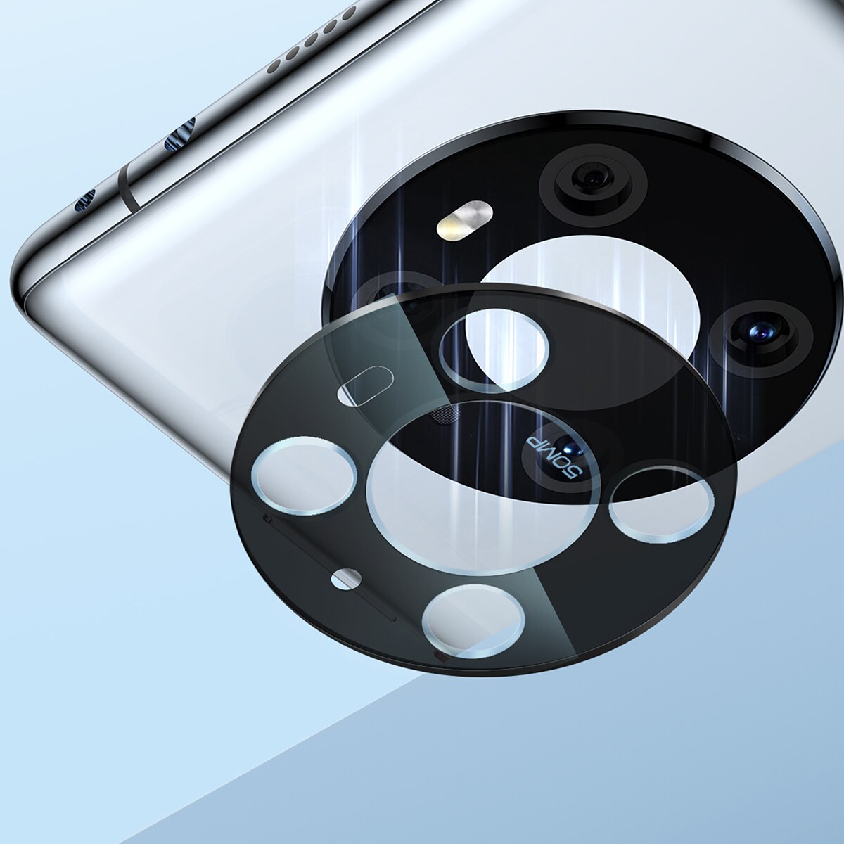 Baseus Huawei Mate 40 Pro Kamerafilm 0,3mm (2st) transparent + rengöringssats (SGQK000502)