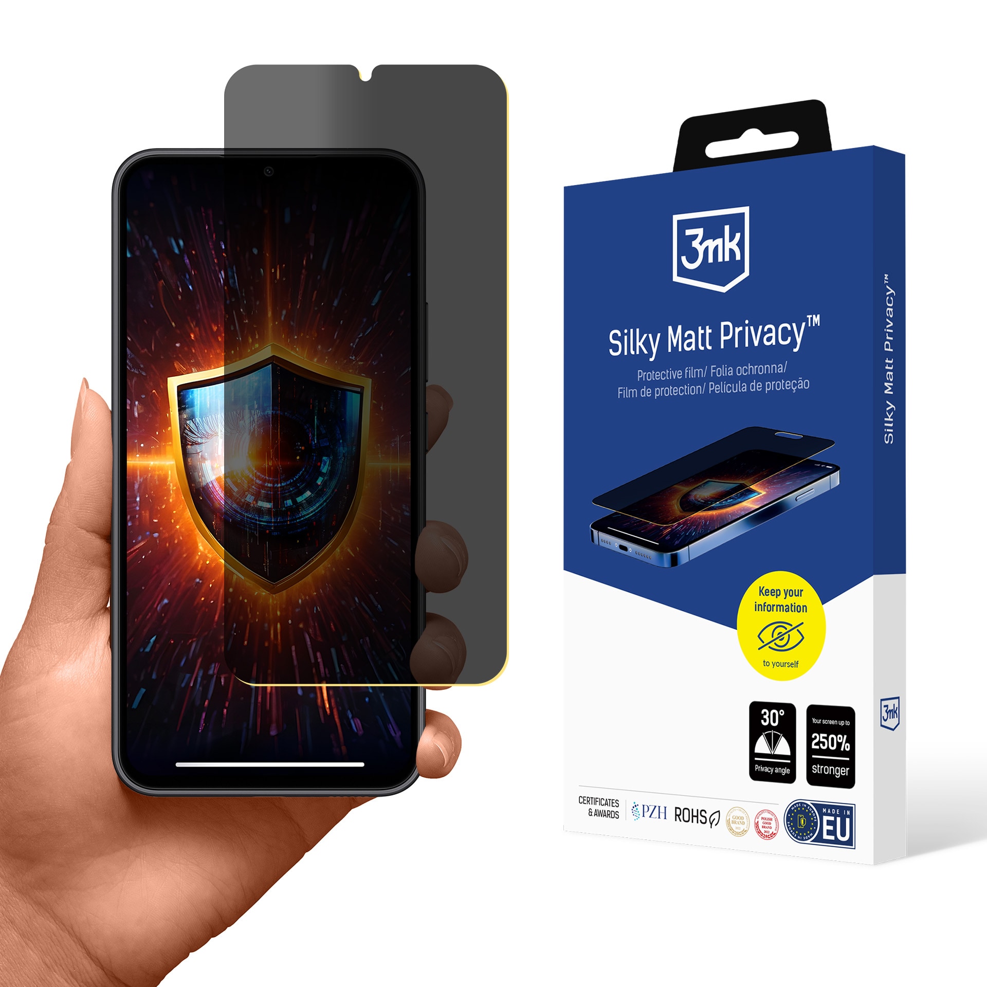 3mk Silkesmatt integritetsskärmskydd för Samsung Galaxy A34 5G