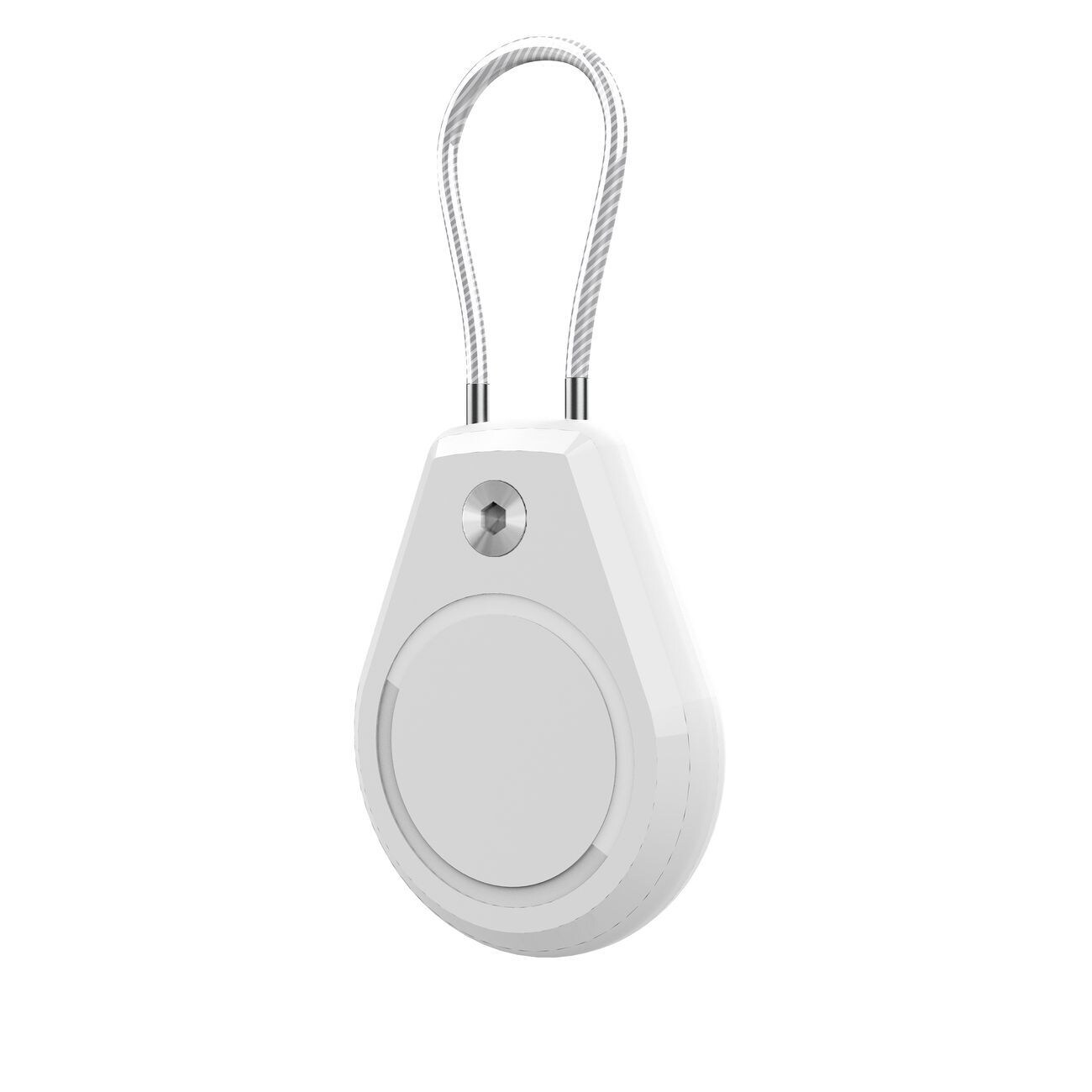 Apple AirTag-fodral vattentätt med stålkabel - vit