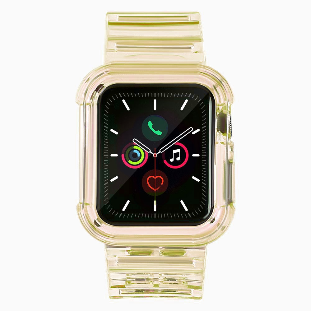 Silikonband Armband Boett Rem Ljus Set för Apple Klocka 44mm - Gul