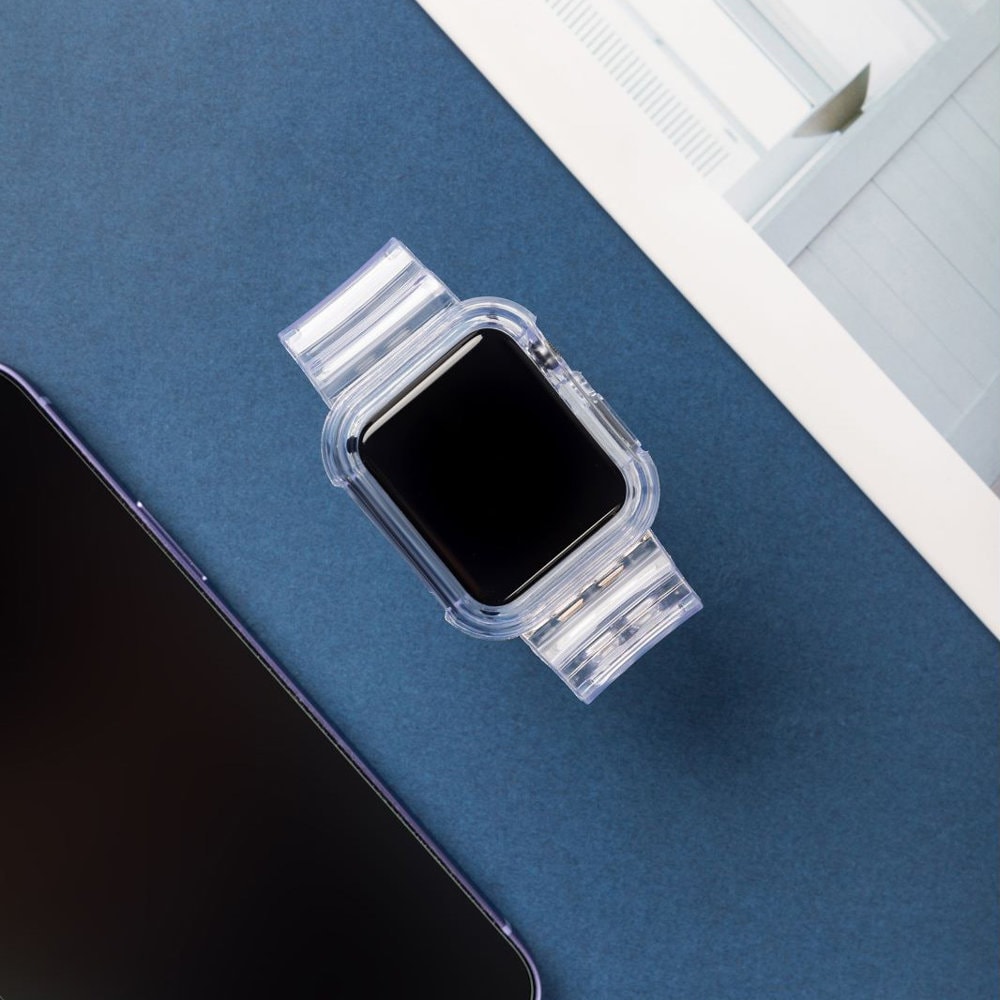 Silikonarmband Armband Fodral Armband Ljus Set för Apple Klocka 40mm - Svart