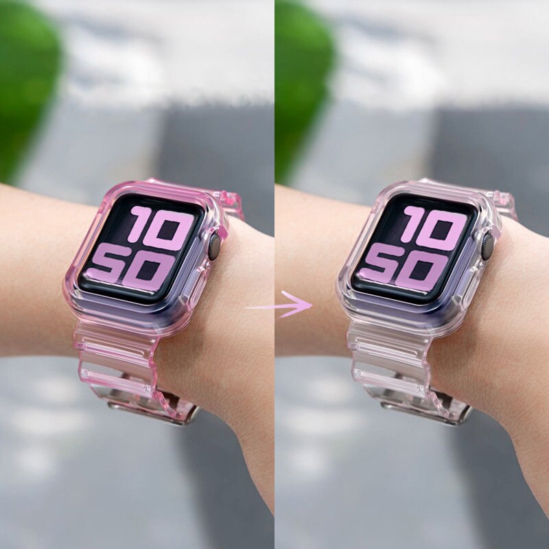 Silikonarmband Armband Fodral Armband Ljus Set för Apple Klocka 40mm - Blå