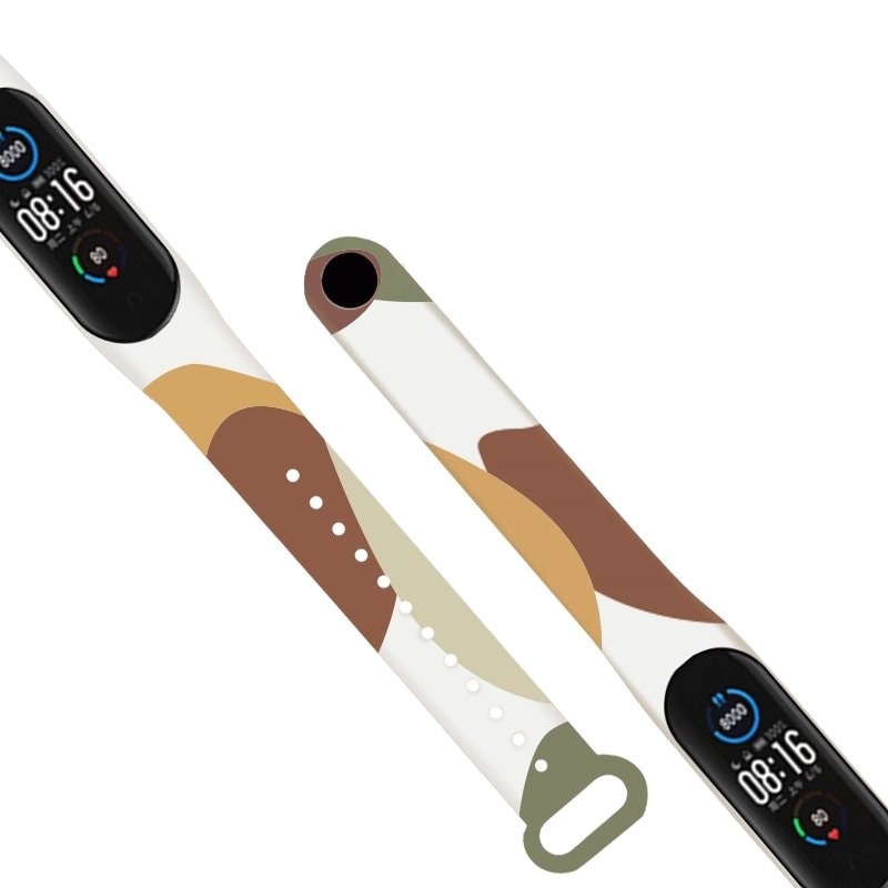 Rem Moro band för Xiaomi Mi Band 3 / 4 silikonrem klockarmband mönster 13