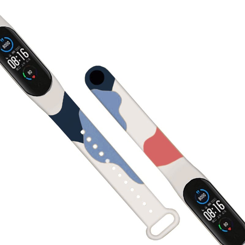 Rem Moro band för Xiaomi Mi Band 5 / 6 silikon rem armband klocka mönster 10