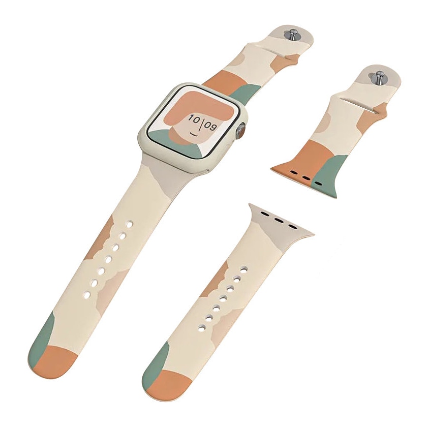 Silikonarmband Moro klockarmband för Apple klocka 42 / 44 / 45 / 49 mm - Mönster 5