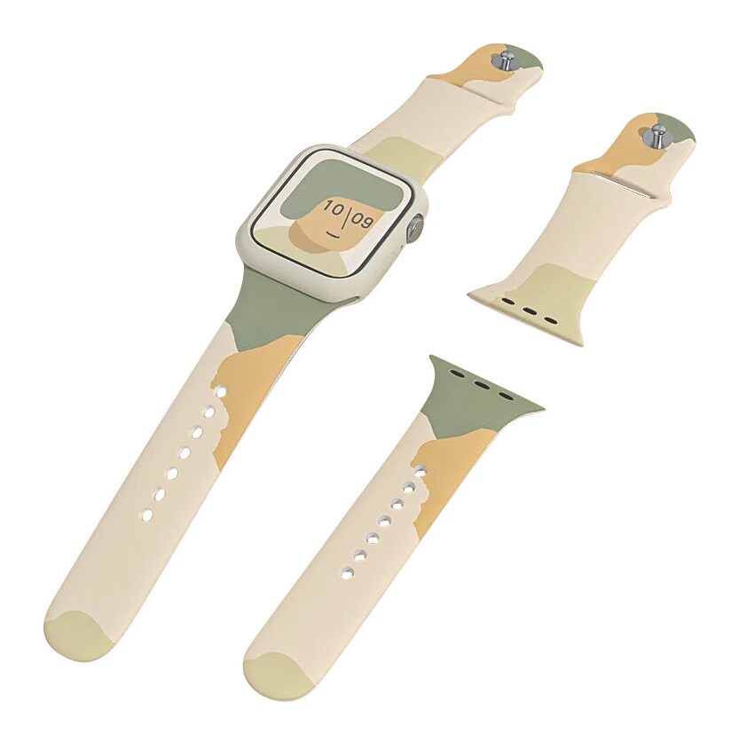 Silikonarmband Moro klockarmband för Apple klocka 42 / 44 / 45 / 49 mm - Mönster 6