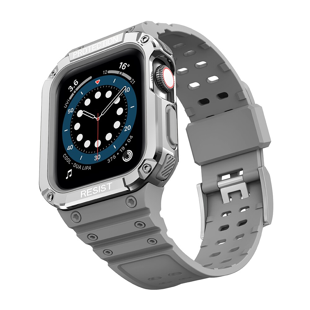 Protect-armband för Apple-klocka 38/40/41mm pansararmband - grå, silver