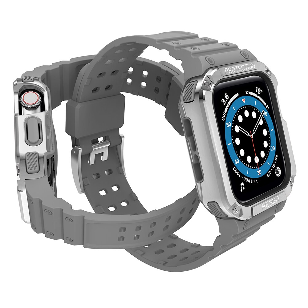 Protect-armband för Apple-klocka 38/40/41mm pansararmband - grå, silver