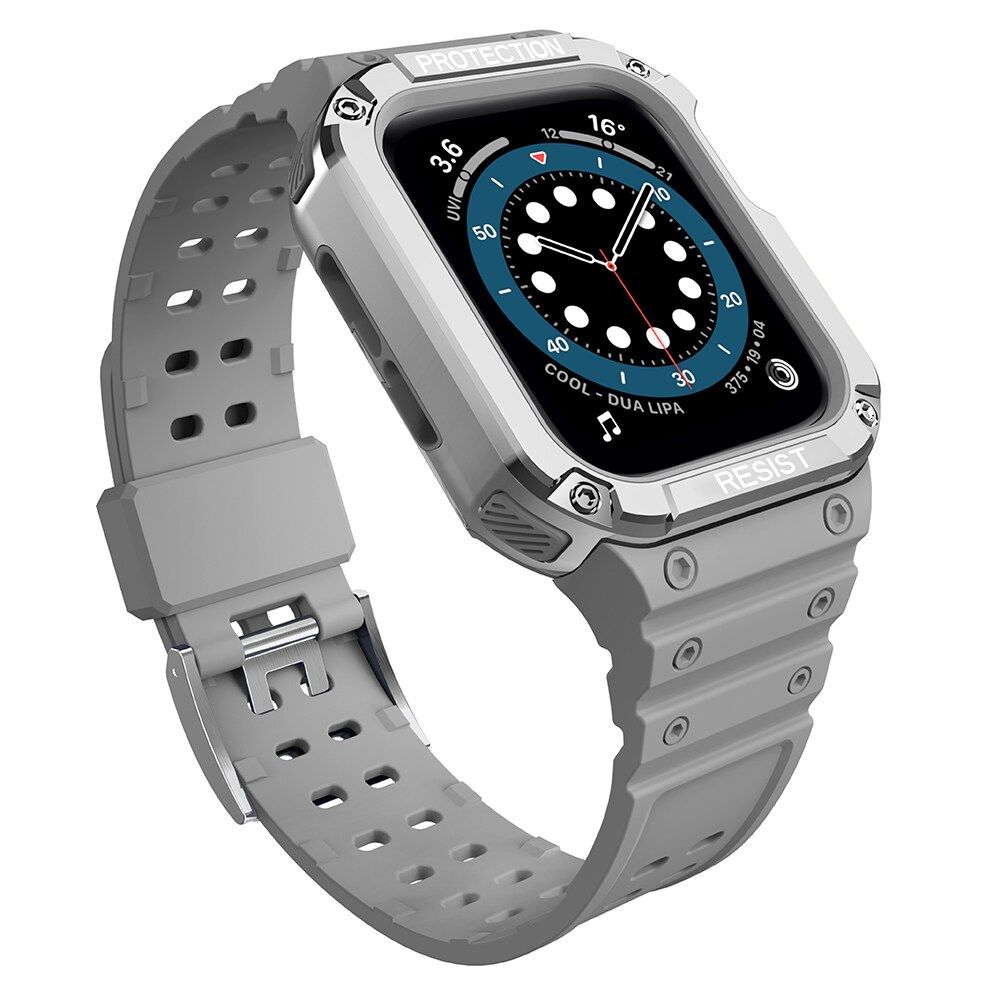 Protect-armband för Apple-klocka 38/40/41mm pansararmband - grå, silver
