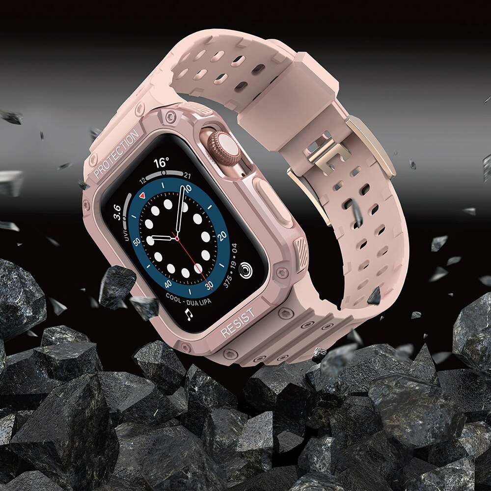 Skyddsarmband för Apple klocka 38/40/41mm pansararmband - Rosa