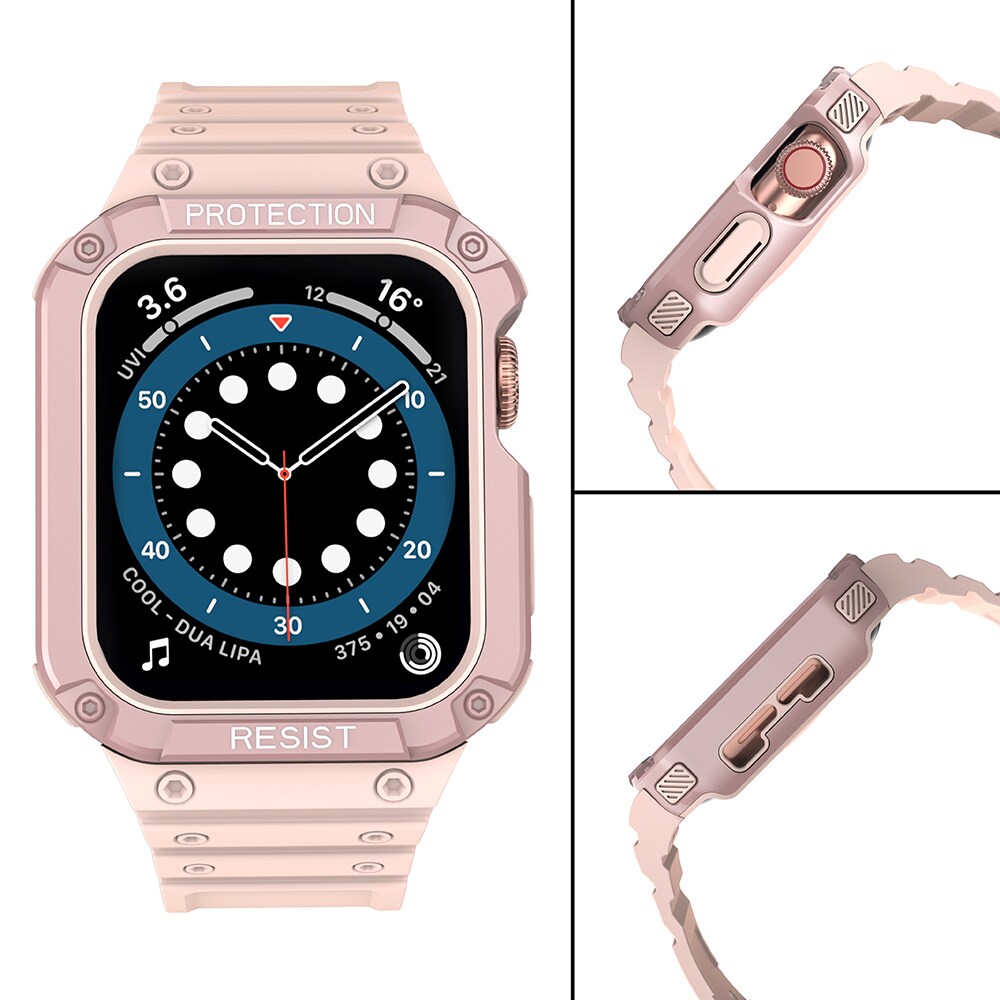 Skyddsarmband för Apple klocka 38/40/41mm pansararmband - Rosa