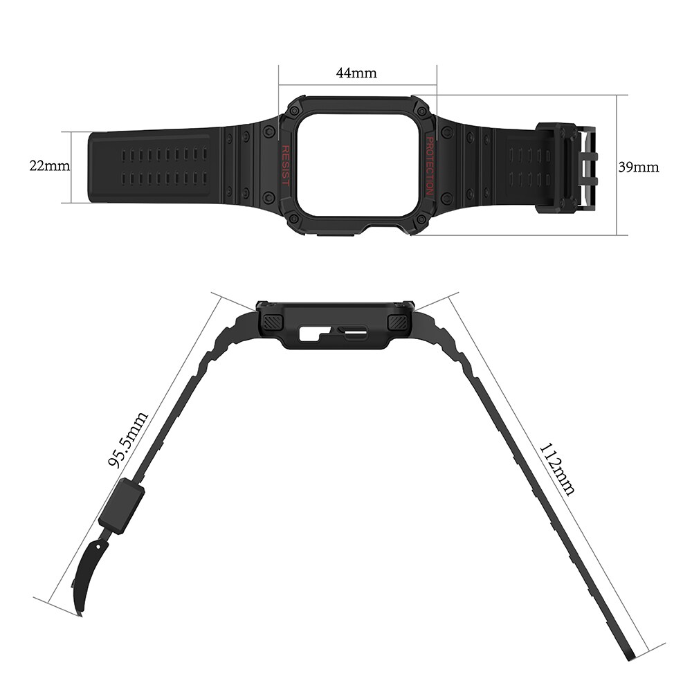 Protect armband för Apple klocka 42/44/45mm pansararmband - vit