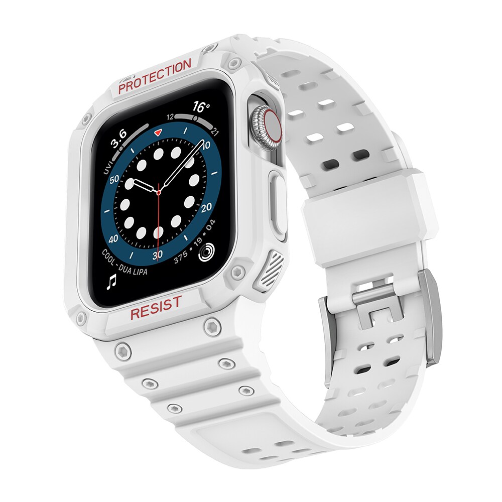 Protect armband för Apple klocka 42/44/45mm pansararmband - vit