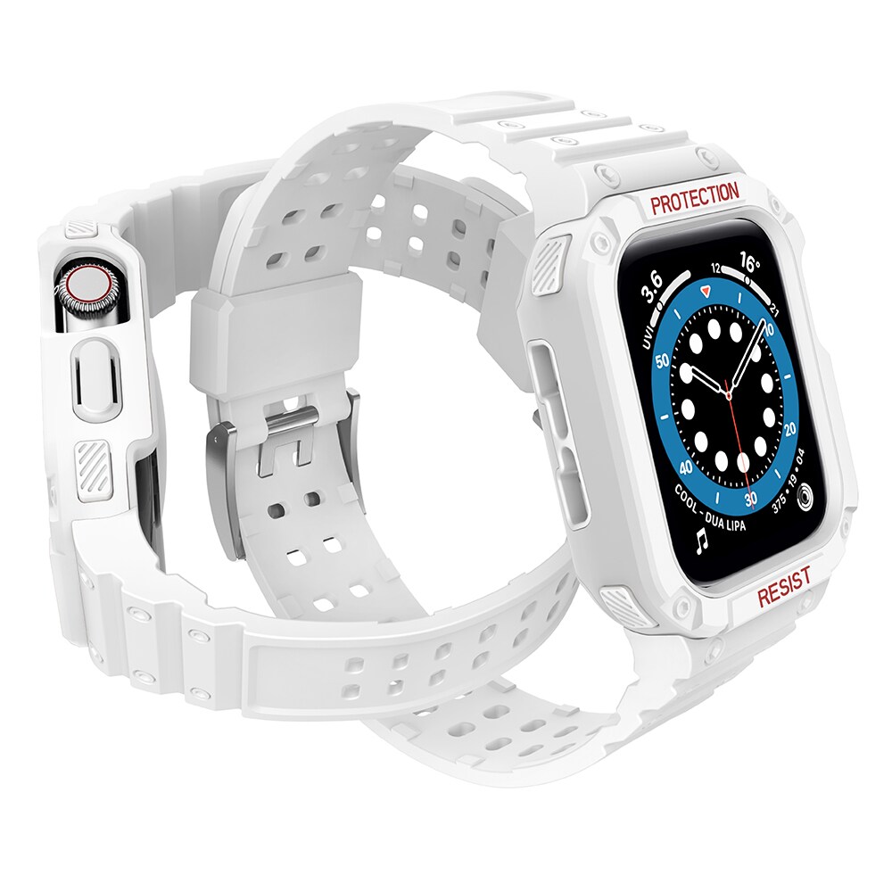 Protect armband för Apple klocka 42/44/45mm pansararmband - vit