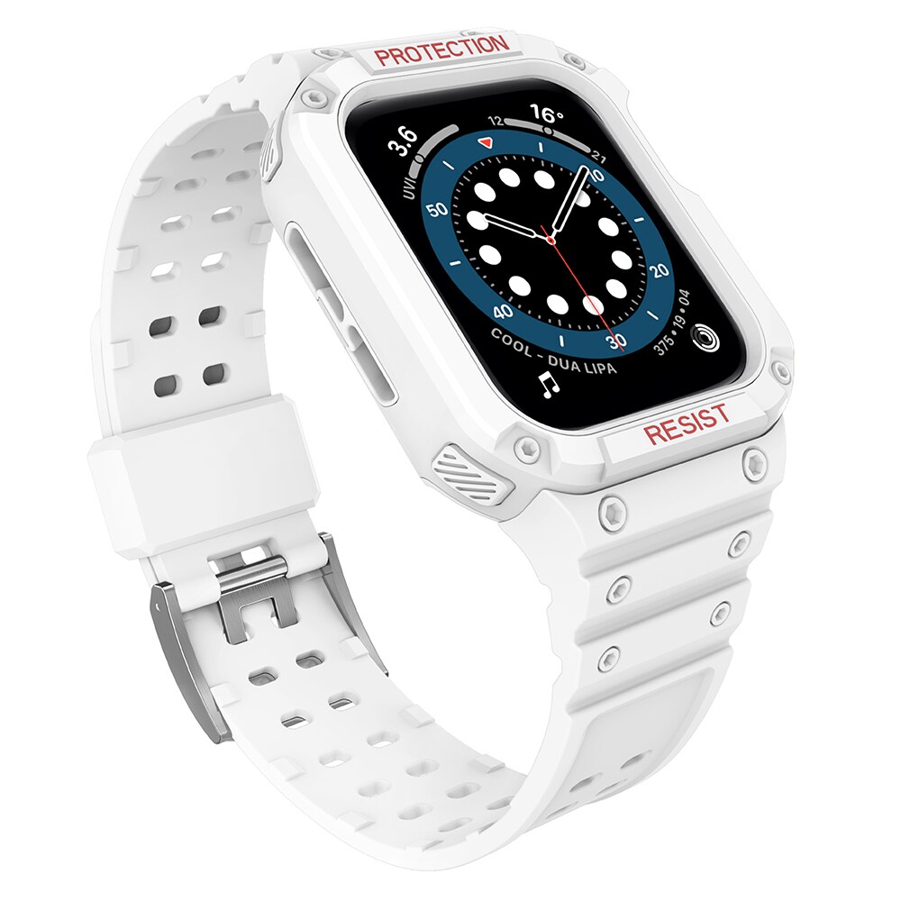 Protect armband för Apple klocka 42/44/45mm pansararmband - vit