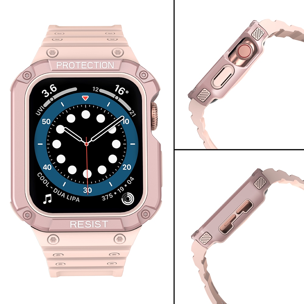 Protect armband för Apple klocka 42/44/45mm pansararmband - rosa