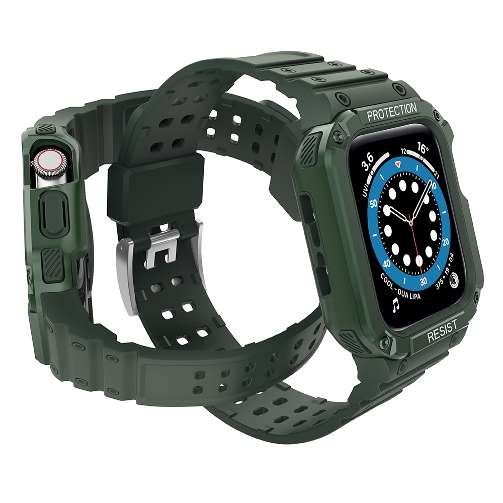 Protect armband för Apple klocka 42/44/45mm pansararmband - grön