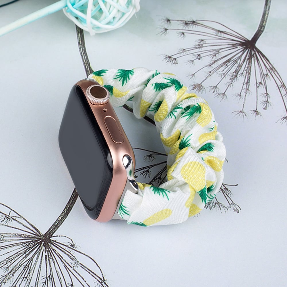 Tygband för Apple Klocka 38 / 40 / 41 mm armband armband gummiband - ananas