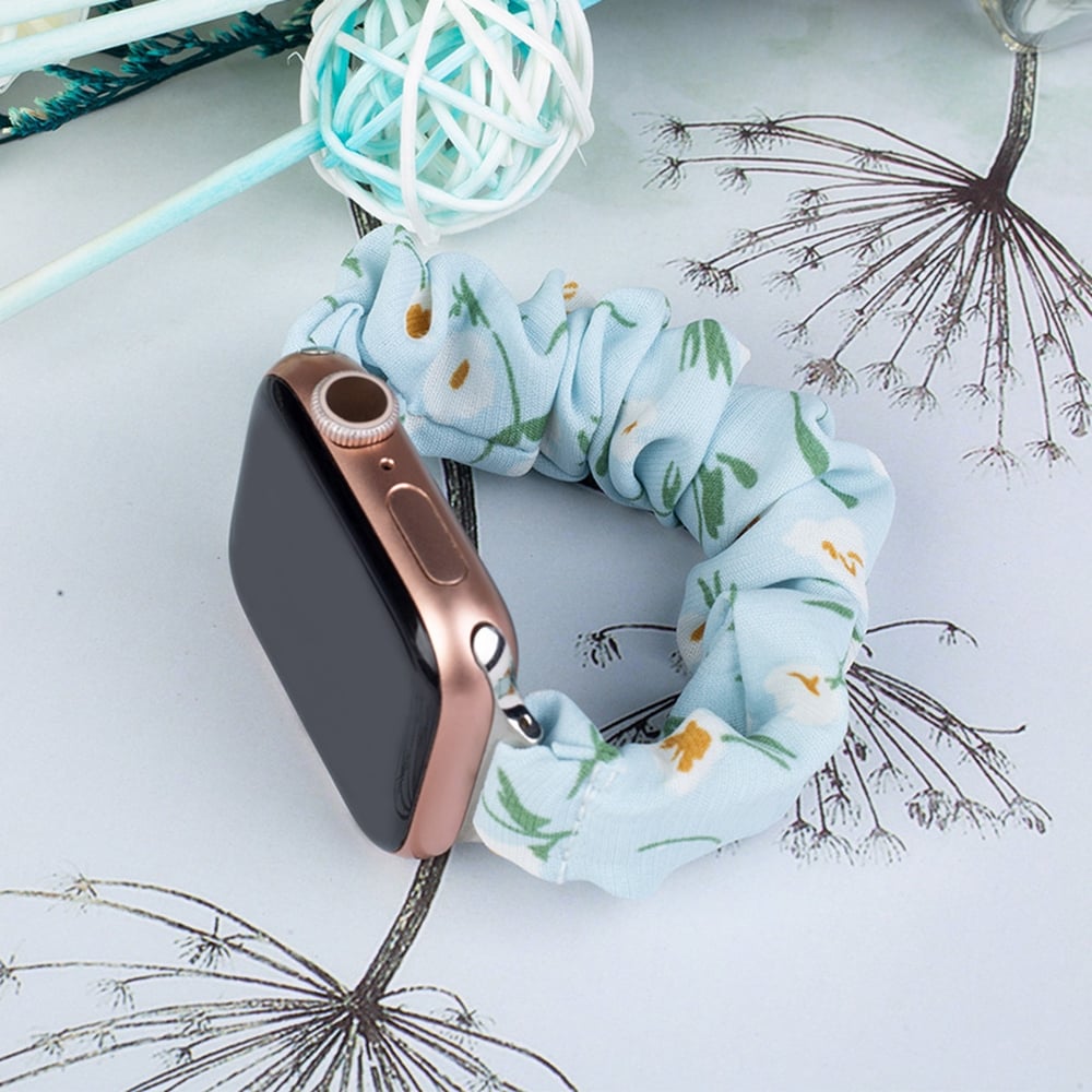 Fabric Apple Klockarmband 42/44/45mm Armband Armband Elastiskt band - Blå