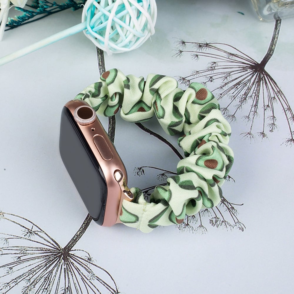 Tygband för Apple Klocka 42 / 44 / 45 mm armband armband gummiband - avokado