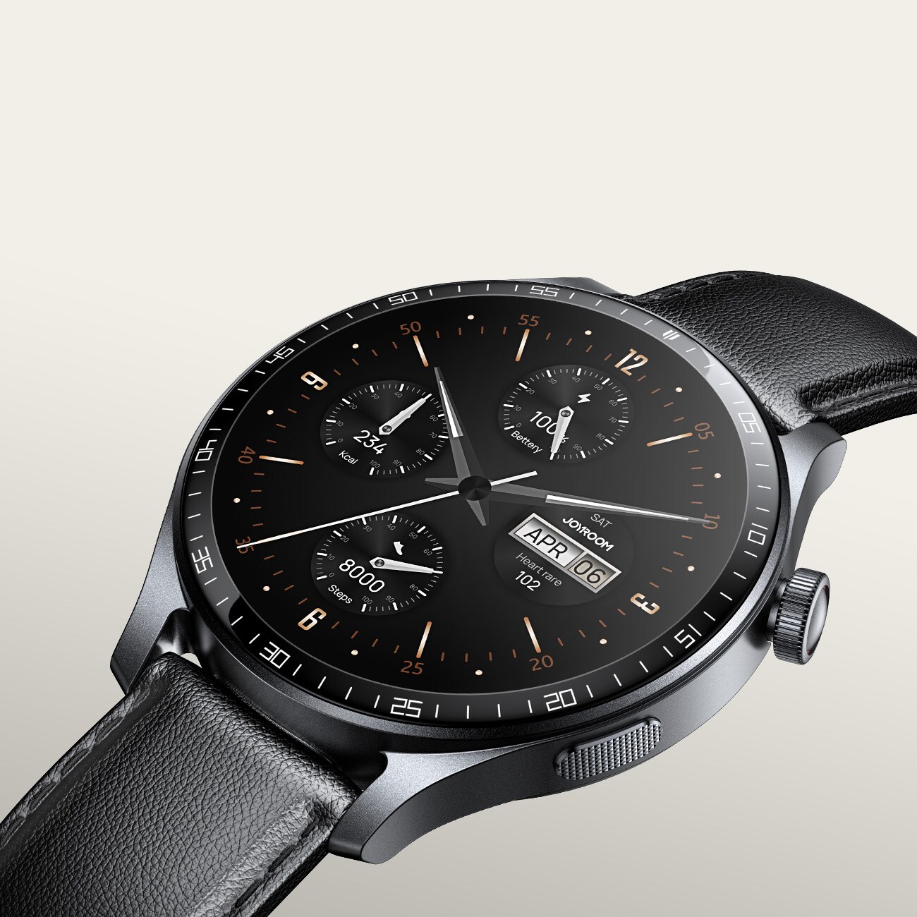 Joyroom Classic Serie JR-FC2 Pro Smartwatch med telefonsvararfunktion - mörkgrå