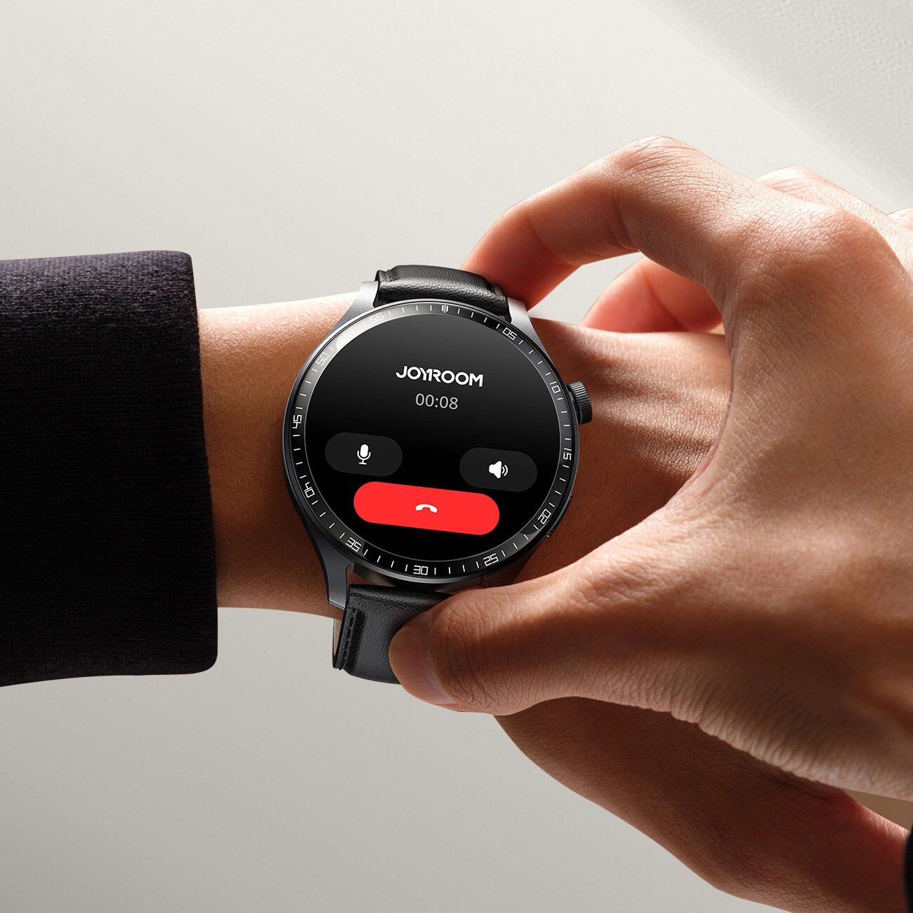 Joyroom Classic Serie JR-FC2 Pro Smartwatch med telefonsvararfunktion - mörkgrå