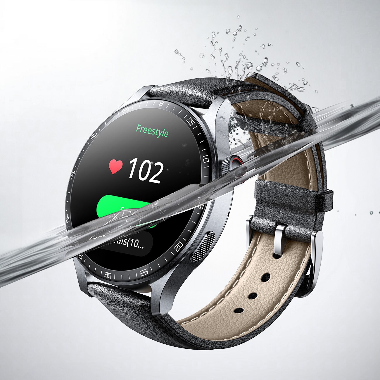 Joyroom Classic Serie JR-FC2 Pro Smartwatch med telefonsvararfunktion - mörkgrå