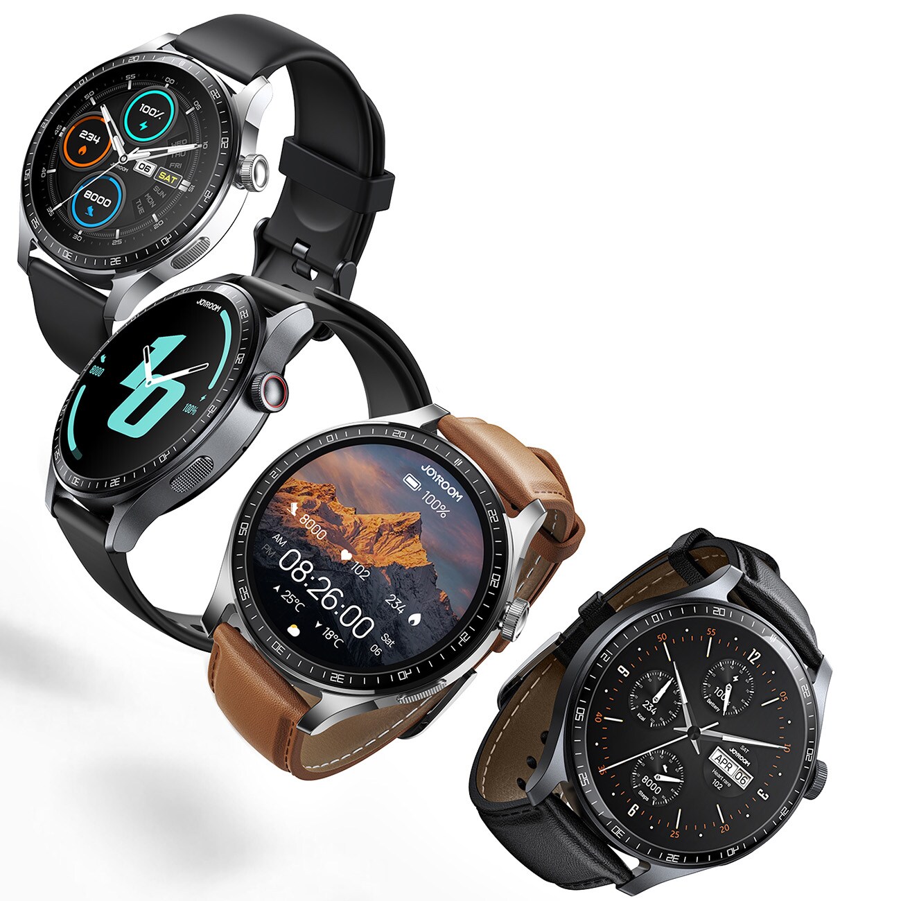 Joyroom Classic Serie JR-FC2 Pro Smartwatch med telefonsvararfunktion - mörkgrå