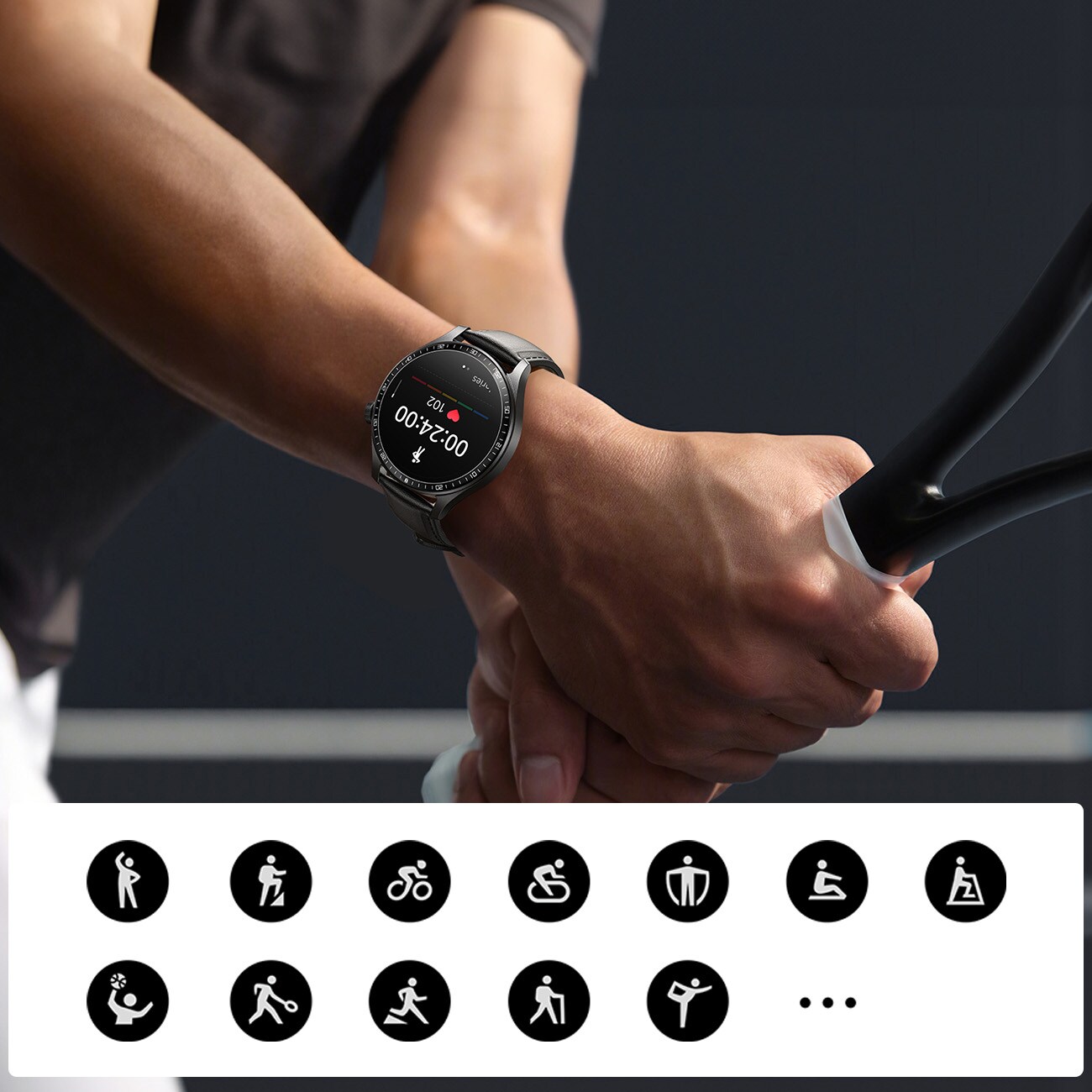 Joyroom Classic Serie JR-FC2 Pro Smartwatch med telefonsvararfunktion - mörkgrå