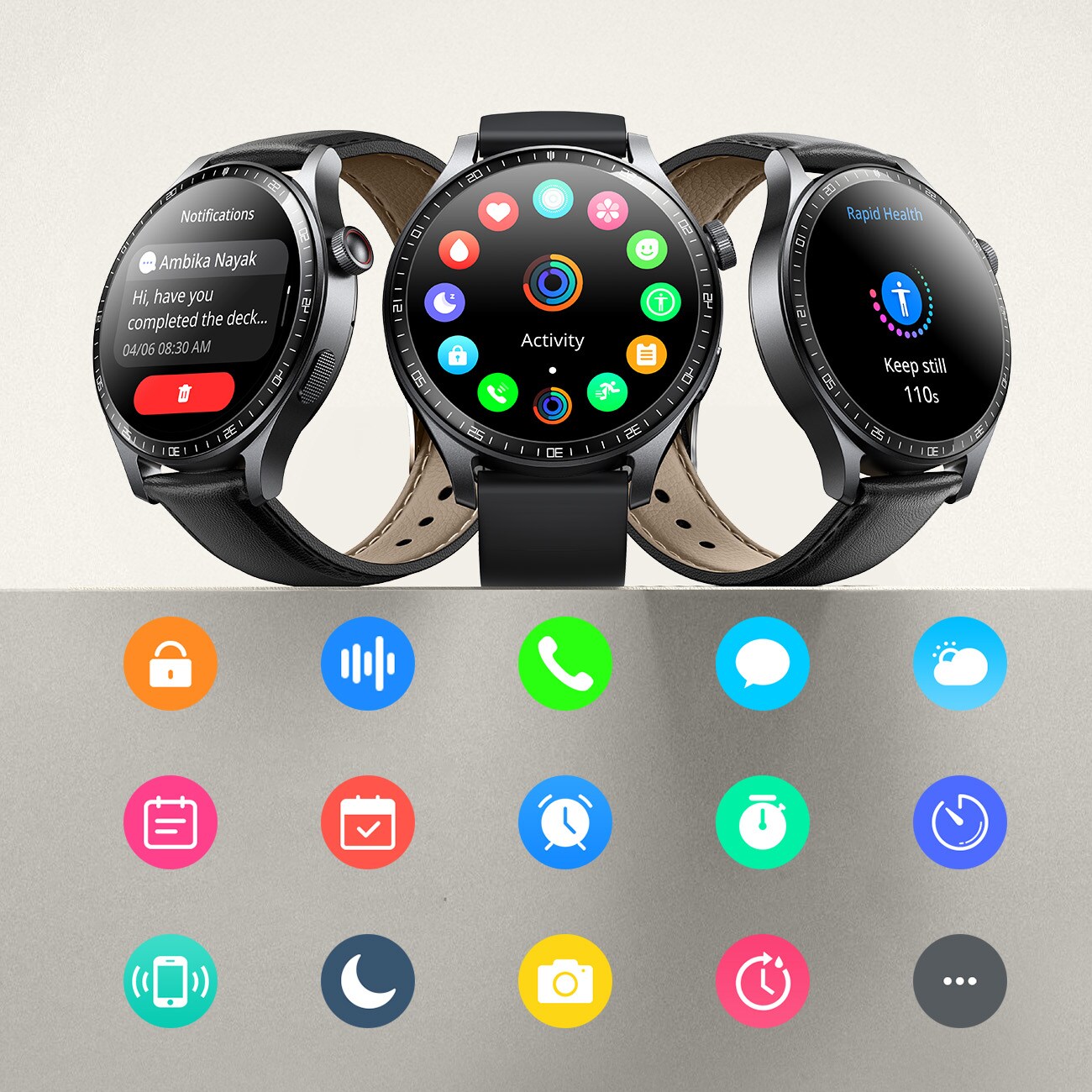 Joyroom Classic Serie JR-FC2 Pro Smartwatch med telefonsvararfunktion - mörkgrå