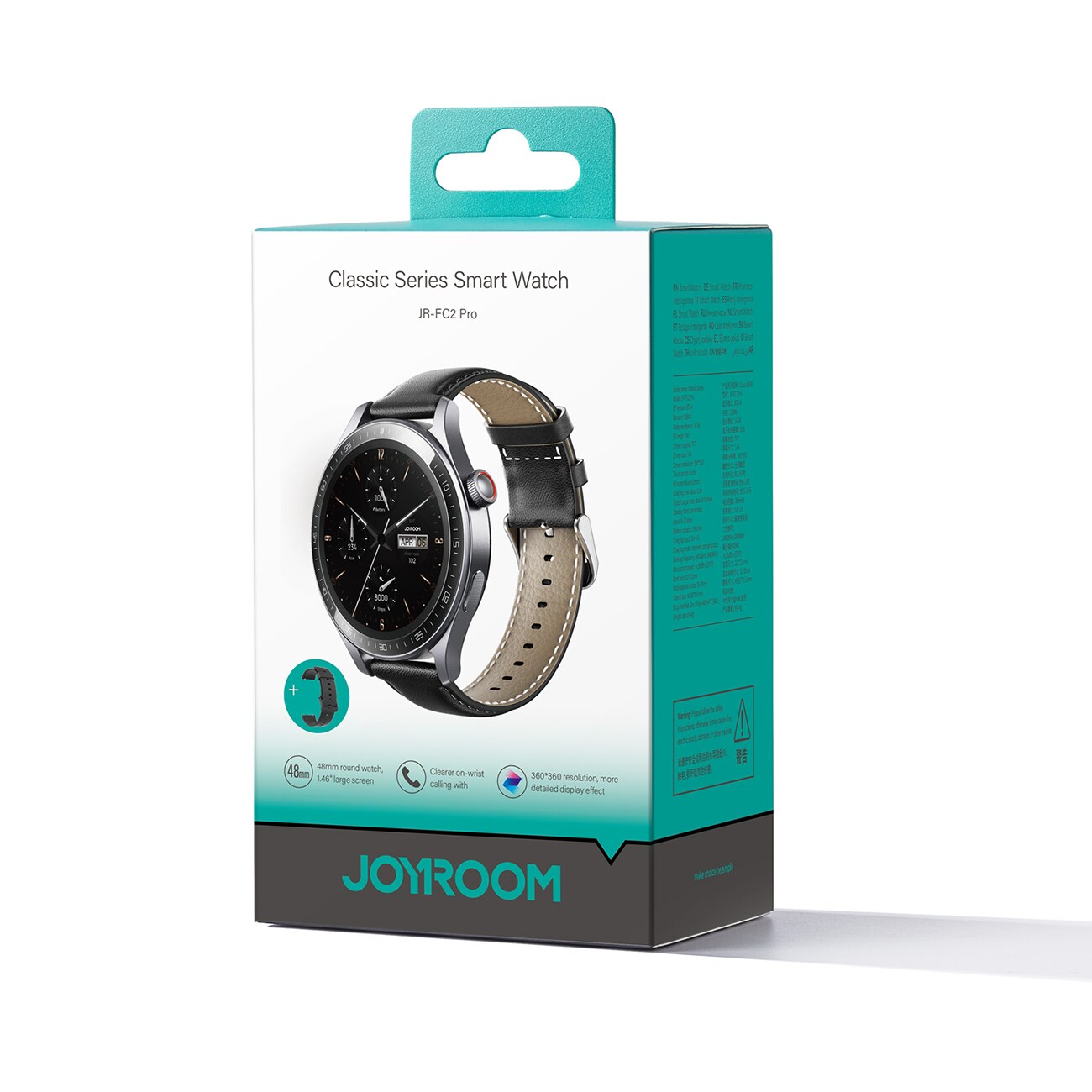Joyroom Classic Serie JR-FC2 Pro Smartwatch med telefonsvararfunktion - mörkgrå