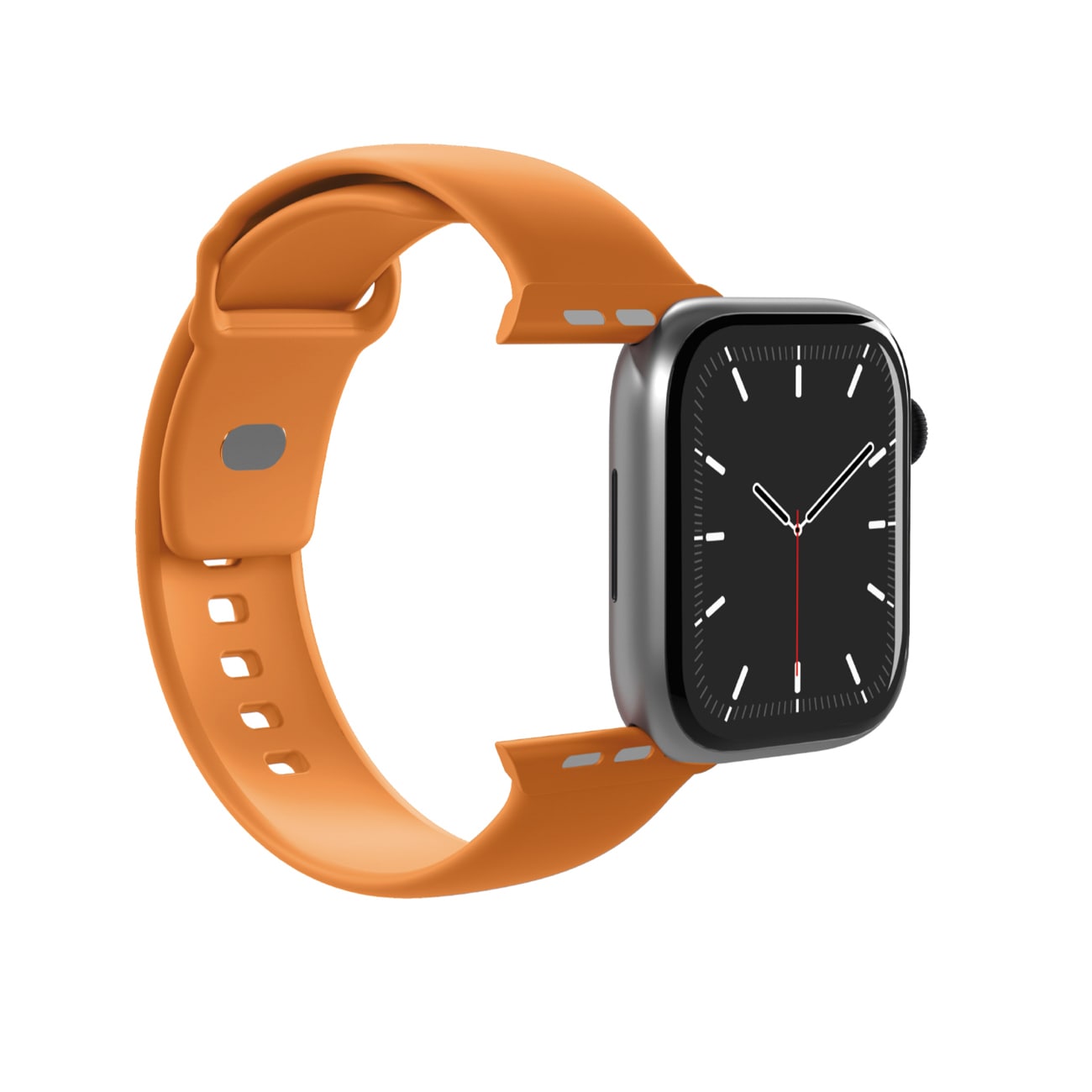 Puro Icon Silikonarmband till Apple Klocka 44 / 45 / 46 / 49 mm - Orange