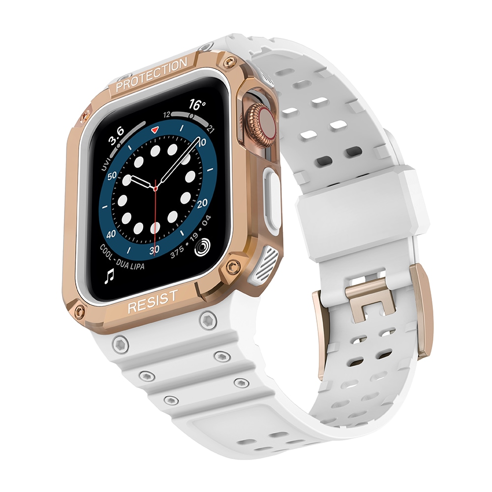 Protect-armband för Apple-klocka 38/40/41mm pansararmband - vit, roséguld