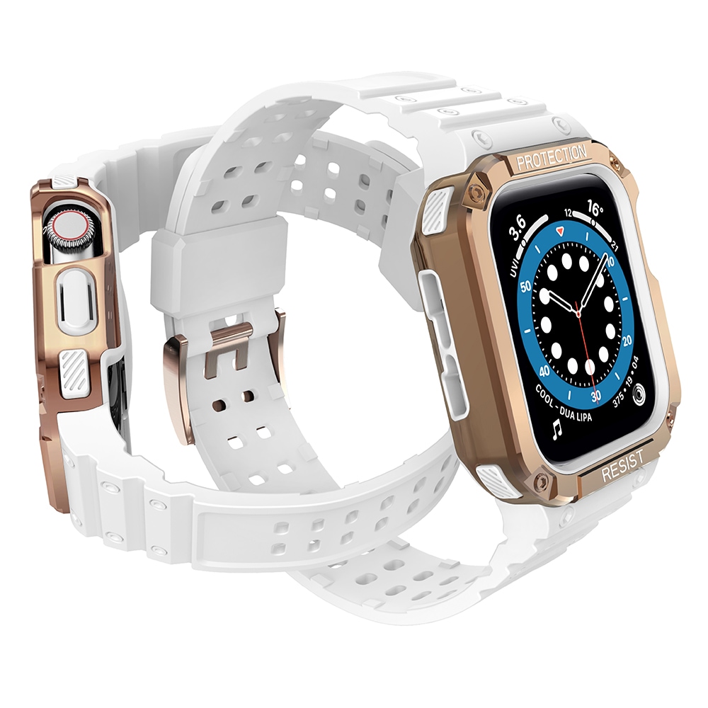 Protect-armband för Apple-klocka 38/40/41mm pansararmband - vit, roséguld