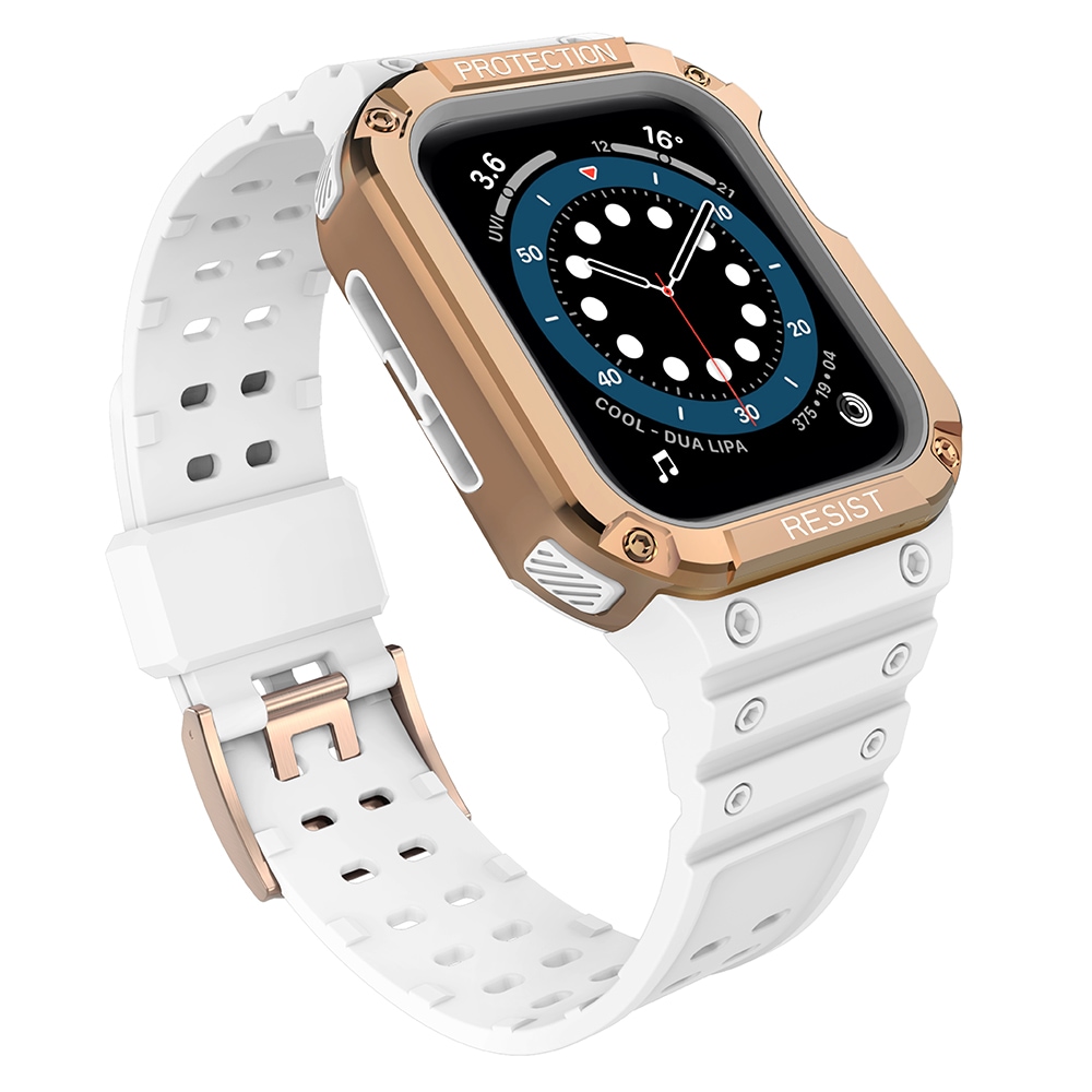 Protect-armband för Apple-klocka 38/40/41mm pansararmband - vit, roséguld