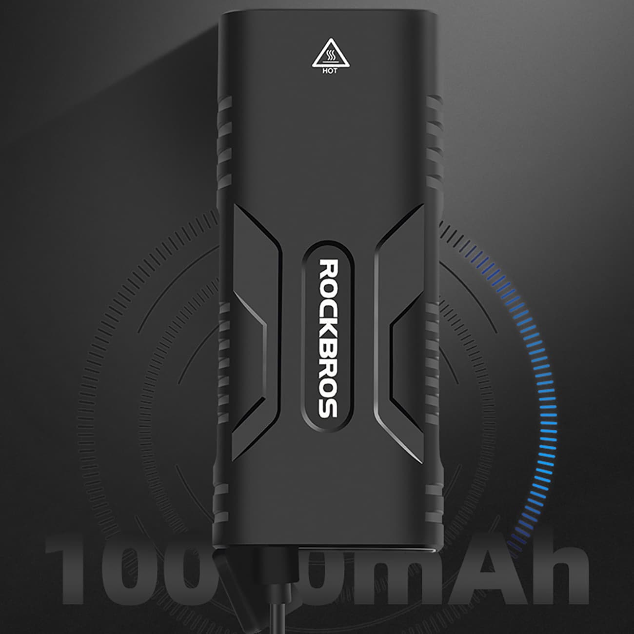 Rockbros 24310002001 sykkellys 850 lm med powerbank-funksjon + USB-C - USB-A-kabel - svart