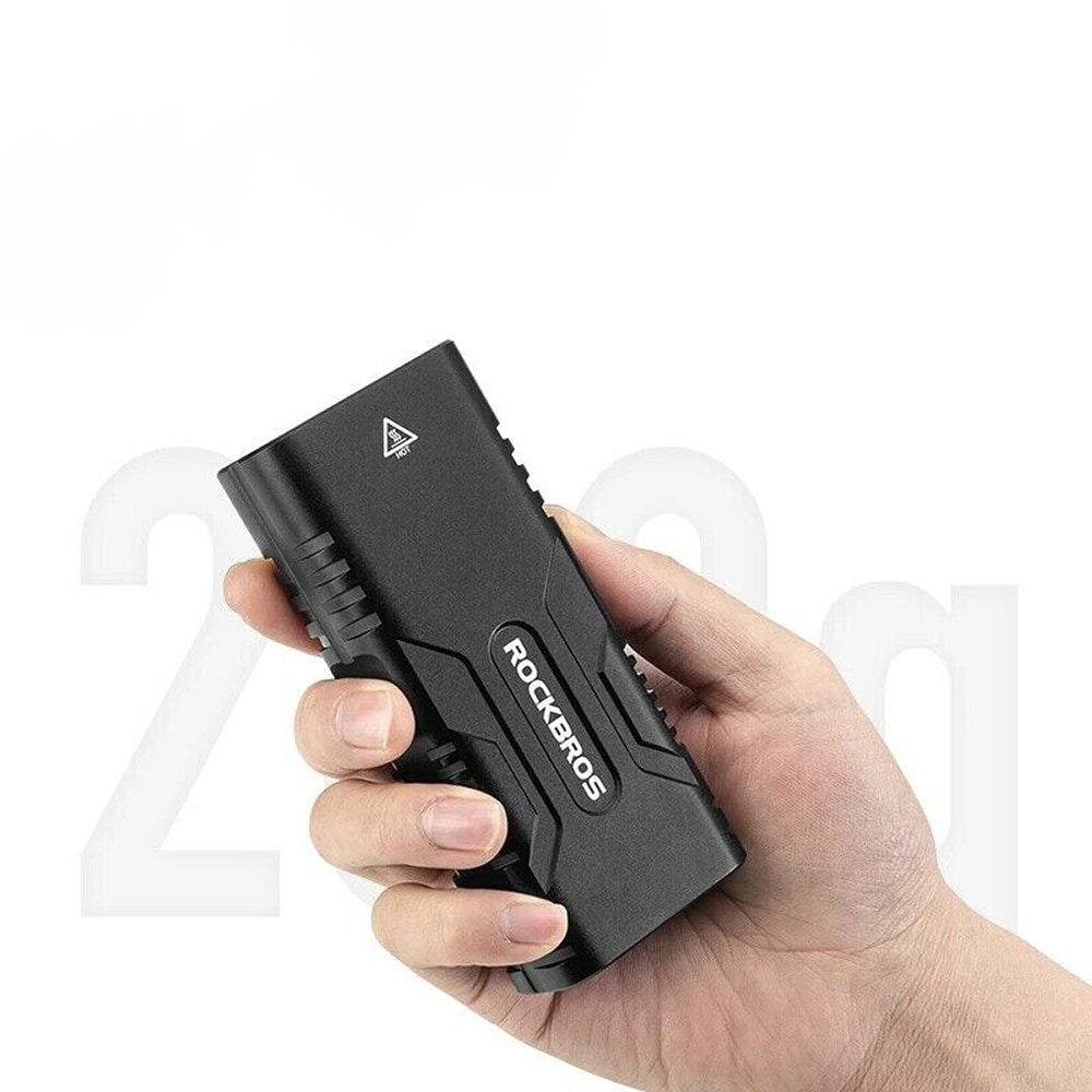 Rockbros 24310002001 sykkellys 850 lm med powerbank-funksjon + USB-C - USB-A-kabel - svart