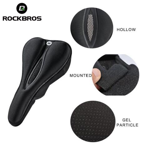 Rockbros LF047-S silikongel-setetrekk for sykkelsete i størrelse M - svart