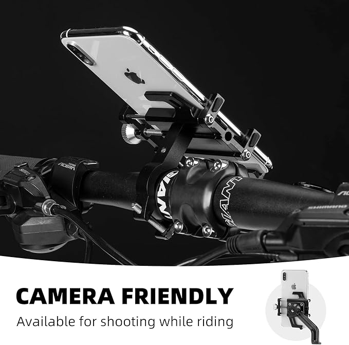 Rockbros 699-BK cykeltelefonhållare i aluminiumlegering - svart