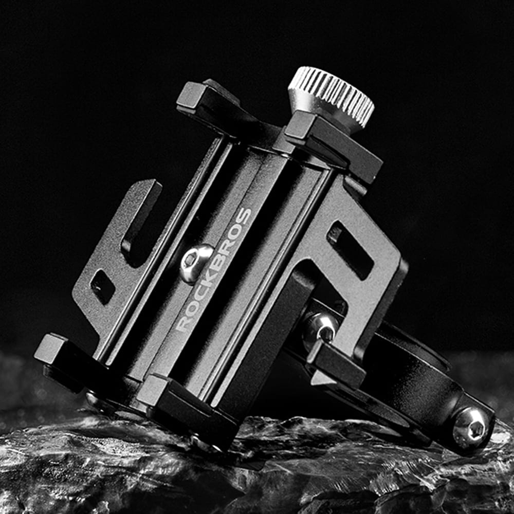 Rockbros 699-BK sykkeltelefonholder i aluminiumslegering - svart